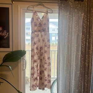 Elegant floral pant dress
